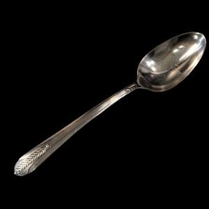 WM Rogers IS Allure 1939 Pattern Silverplate Serving Spoon 8.25 inch Art Deco